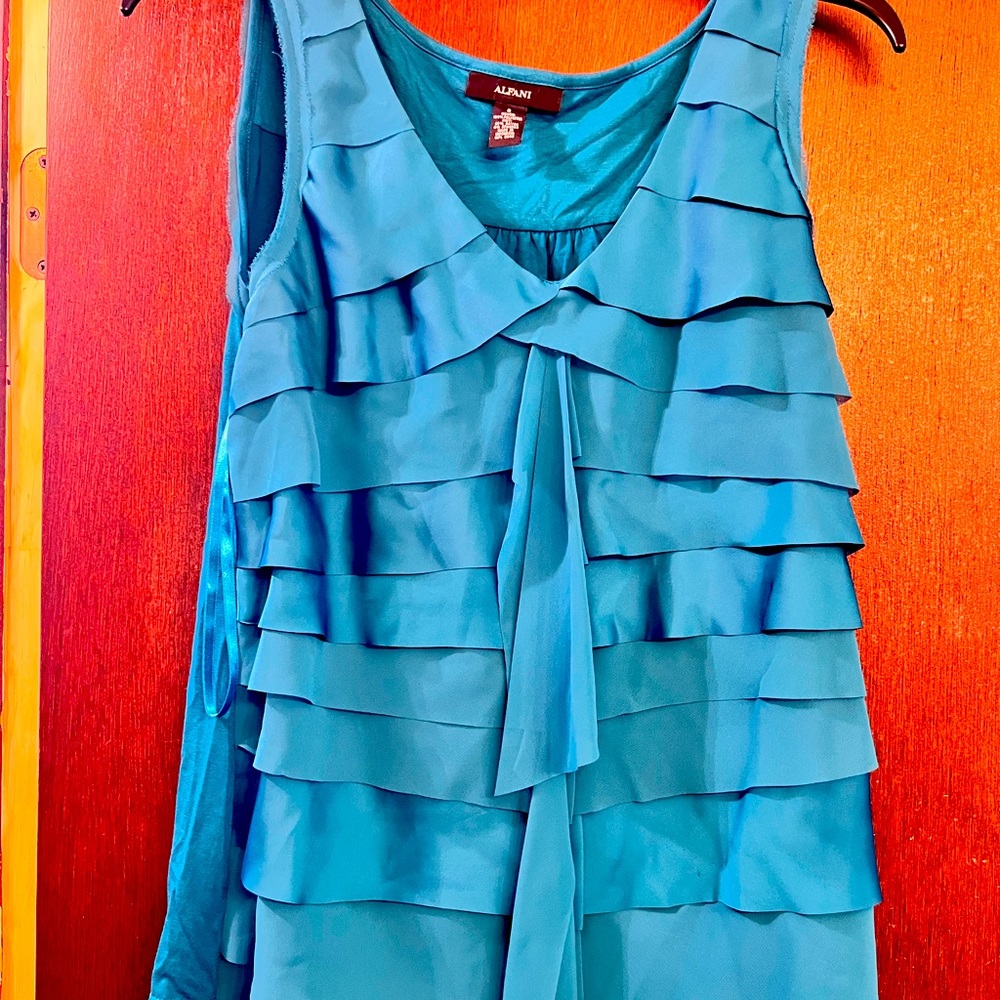 Alfani small sleeveless ruffled blouse